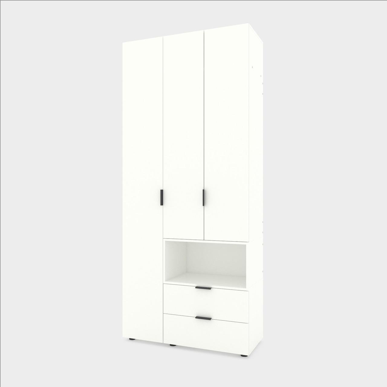 Шкаф Metkas Home A002R ЛДСП 1000x420x2300 мм Белый Снег - фото 2