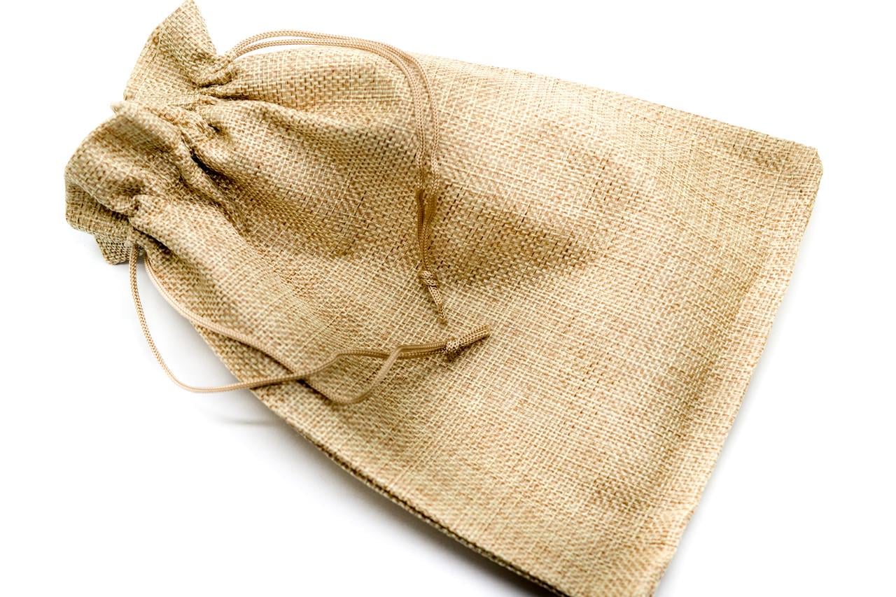 Мешочек подарочный из джута 15x20 см 5 мм 1 шт. Бежевый (УМ1520т03)