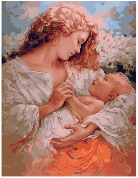 Картина по номерам Brushme Мама и малыш (GX5743) Картина по номерам Brushme Мама и малыш (GX5743)