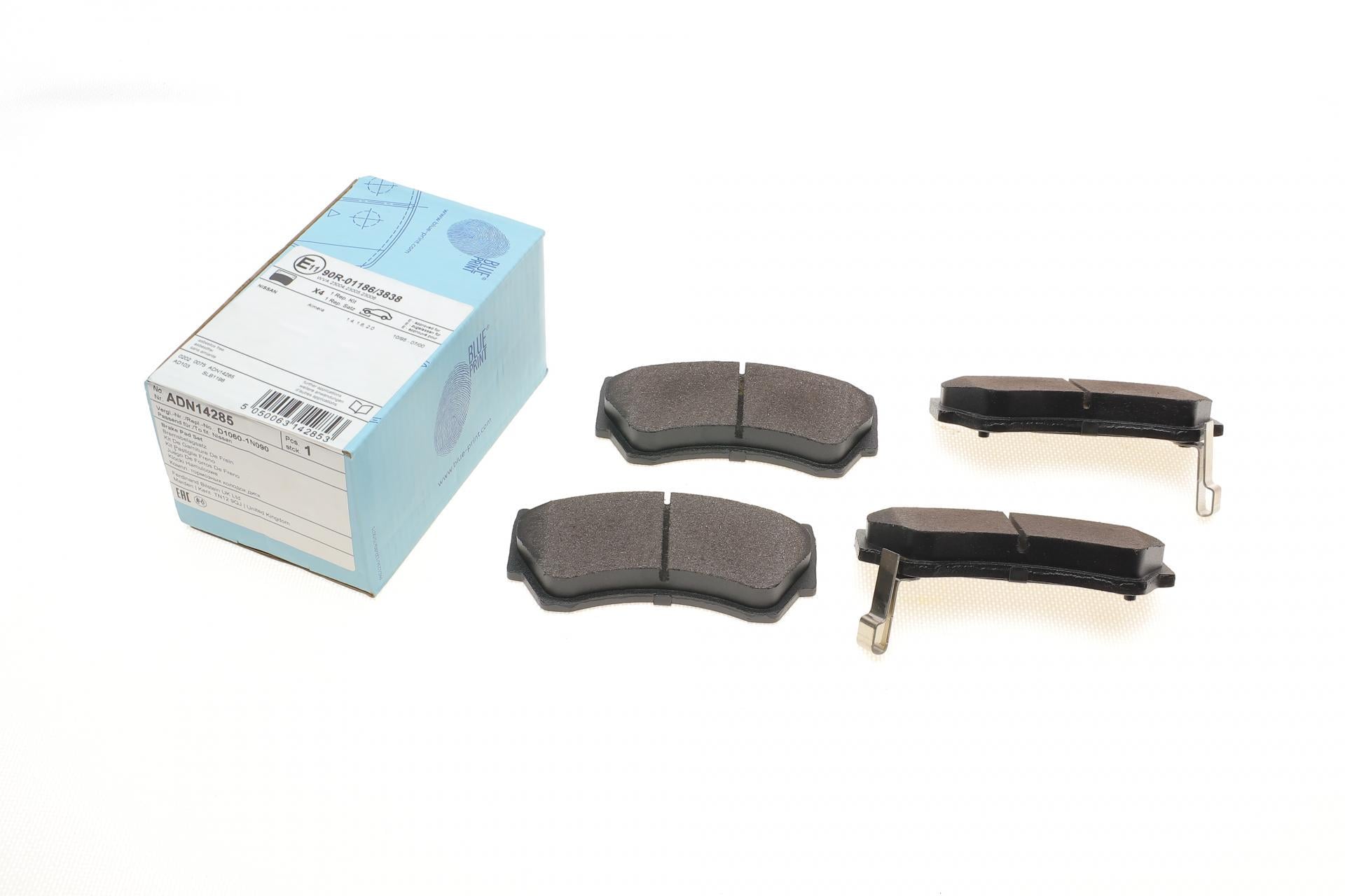 Колодки тормозные передние BLUE PRINT для Nissan Almera 1.4/1.6/2.0D 95-00 (ADN14285)