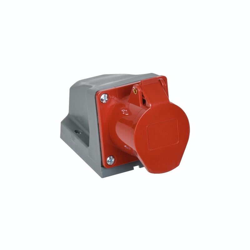 Силовая розетка UEC ЗСИ-115 3P+N+PE 16А 380 В стационарная IP44 Красный (PSR12-016-5-U)