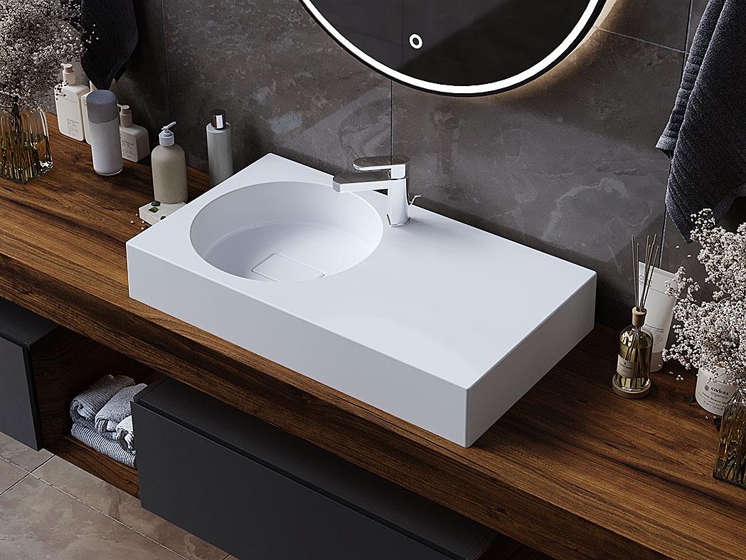 Умывальник накладной Luxor Sonata 80 см R (723)