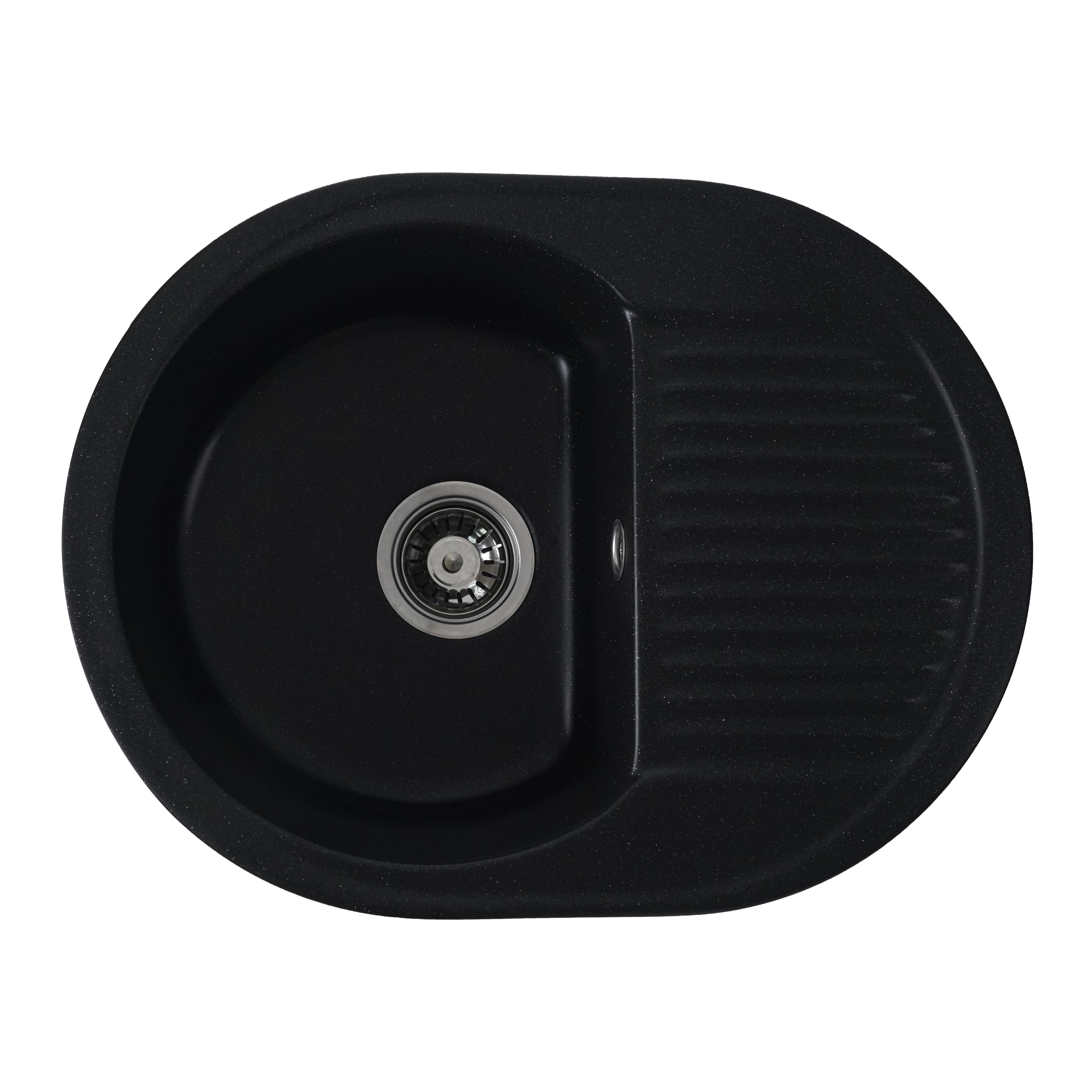 Мойка для кухни Platinum 6247 Bora гранит глянец Черный металлик (000024880) Мойка для кухни Platinum 6247 Bora гранит глянец Черный металлик (000024880)