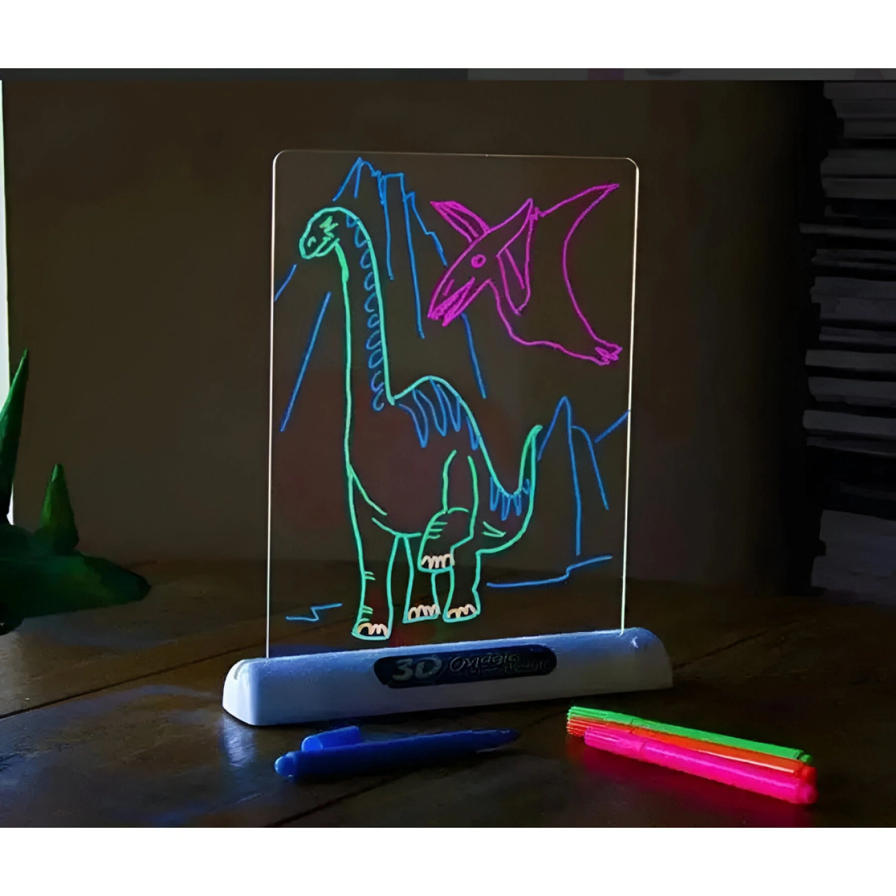 Доска для рисования с проектором/подсветкой/трафаретами и маркерами (YM 22)