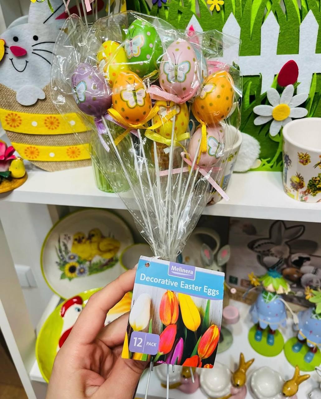 Великодні яйця на шпажках Melinera 25 см Різнокольоровий - фото 3 Великодні яйця на шпажках Melinera 25 см Різнокольоровий - фото 3