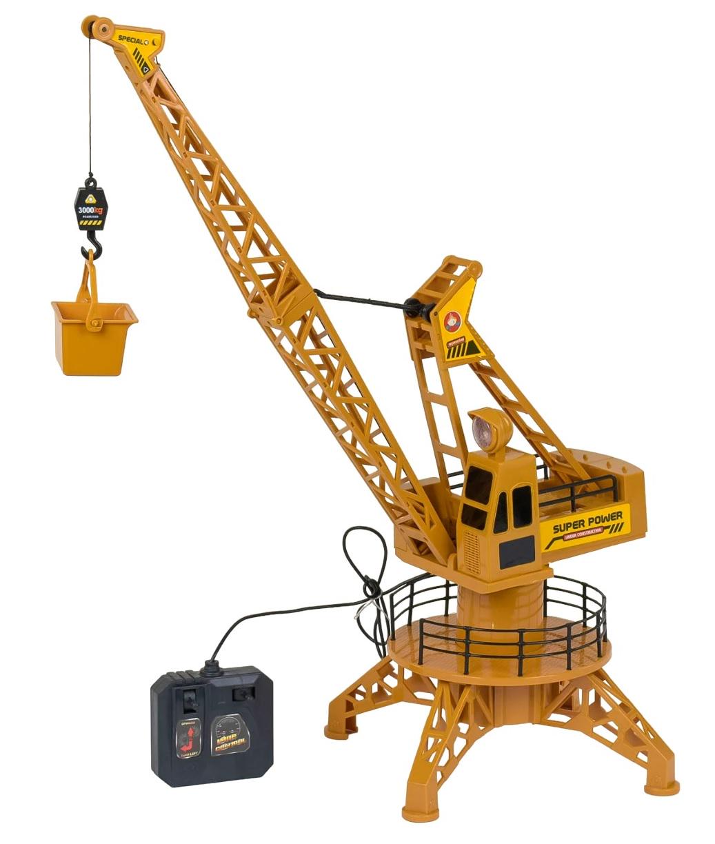Кран на дистанційному керуванні на батарейках з підсвічуванням прожектора з пультом Yellow (49947)