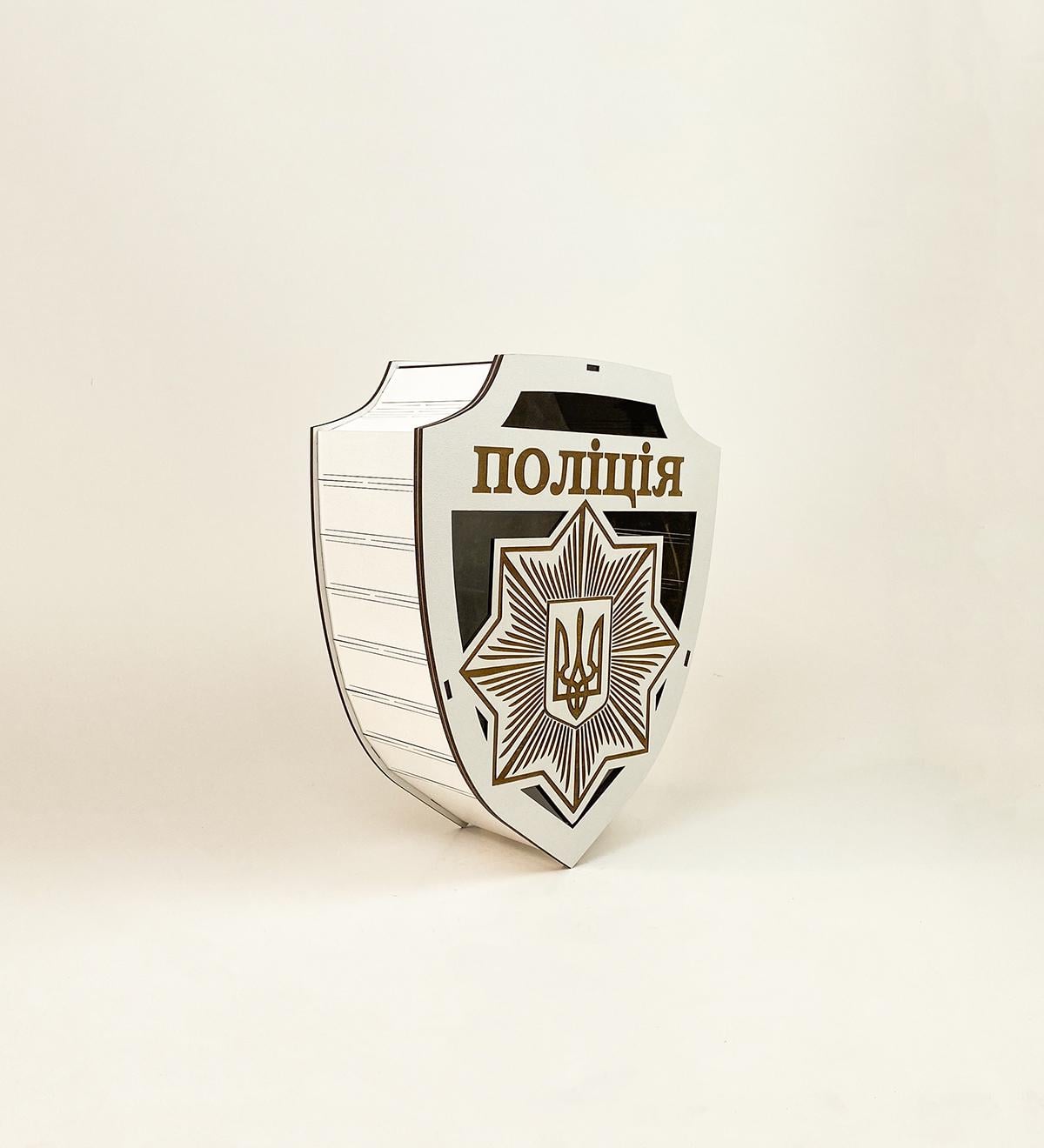 Коробка з прозорою кришкою "Поліція" щит Білий (5698)