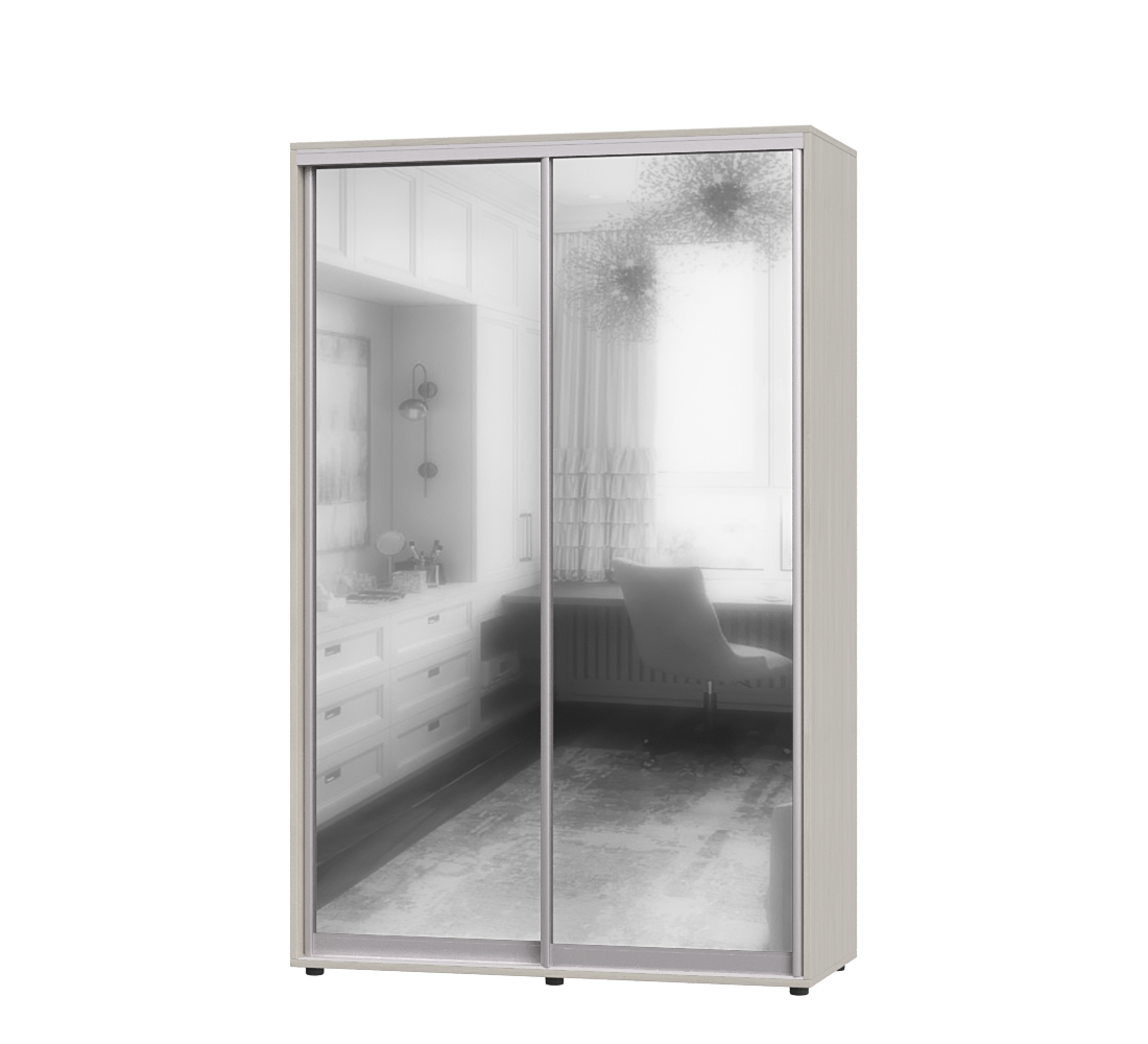 Шафа-купе з двома дверима Еверест ШК-02 150х60х220 см Шамоні Світлий (06956)