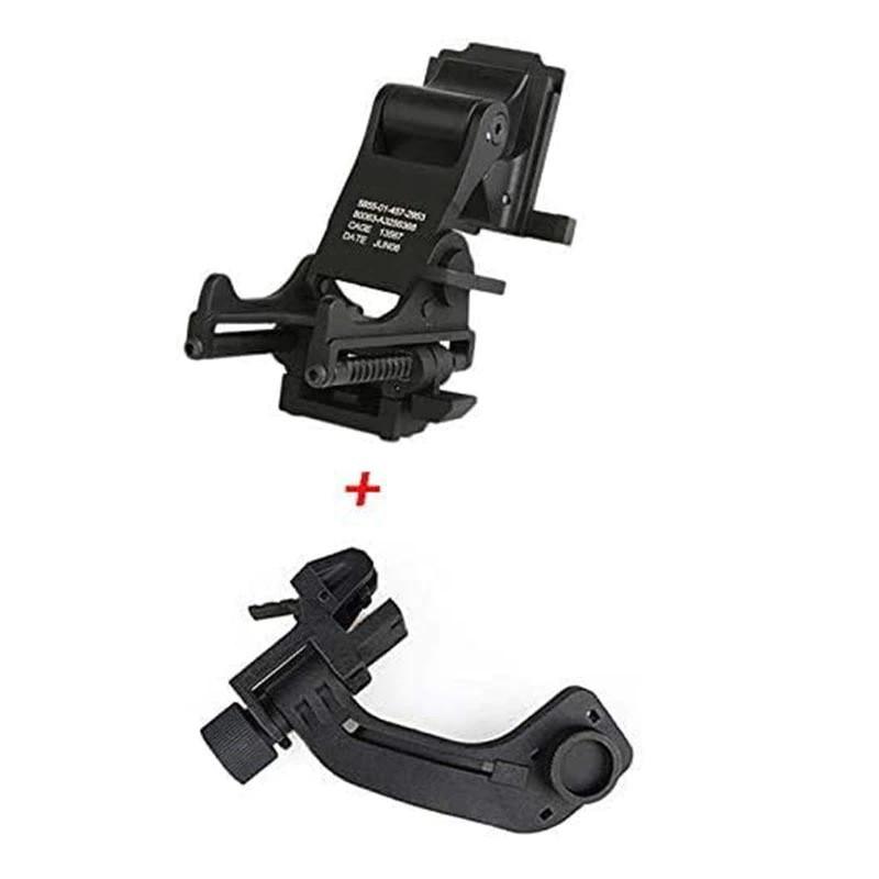 Комплект кріплення NVG на шолом з підйомним механізмом та пластиковий адаптер J-arm для монокуляра нічного бачення PVS-14 (100860-921) - фото 4 Комплект кріплення NVG на шолом з підйомним механізмом та пластиковий адаптер J-arm для монокуляра нічного бачення PVS-14 (100860-921) - фото 4