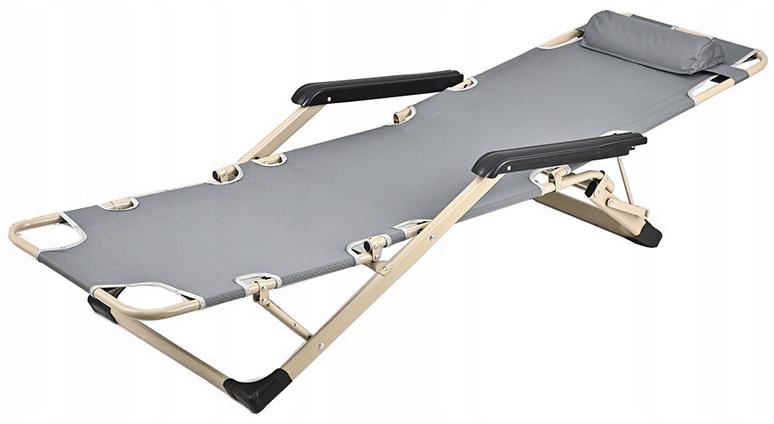 Шезлонг Homart с матрасом ZGC-010 120 кг Серый (9869) - фото 6