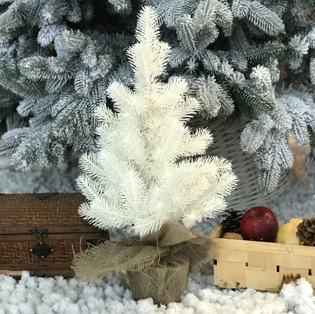 Искусственная елка в горшке 50 см Белый - фото 3 Искусственная елка в горшке 50 см Белый - фото 3