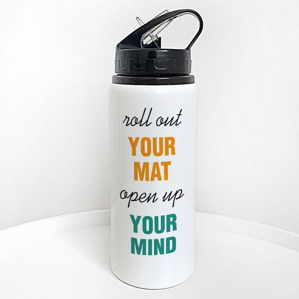 Бутылка для воды с трубочкой Presentville Roll uit yuor mat. Open uut your mind 600 мл (PLV_25A061) Бутылка для воды с трубочкой Presentville Roll uit yuor mat. Open uut your mind 600 мл (PLV_25A061)