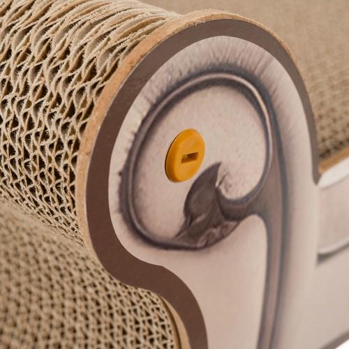 Кігтеточка-диван для котів Purlov з гофрокартону та МДФ (22614685) - фото 5 Кігтеточка-диван для котів Purlov з гофрокартону та МДФ (22614685) - фото 5