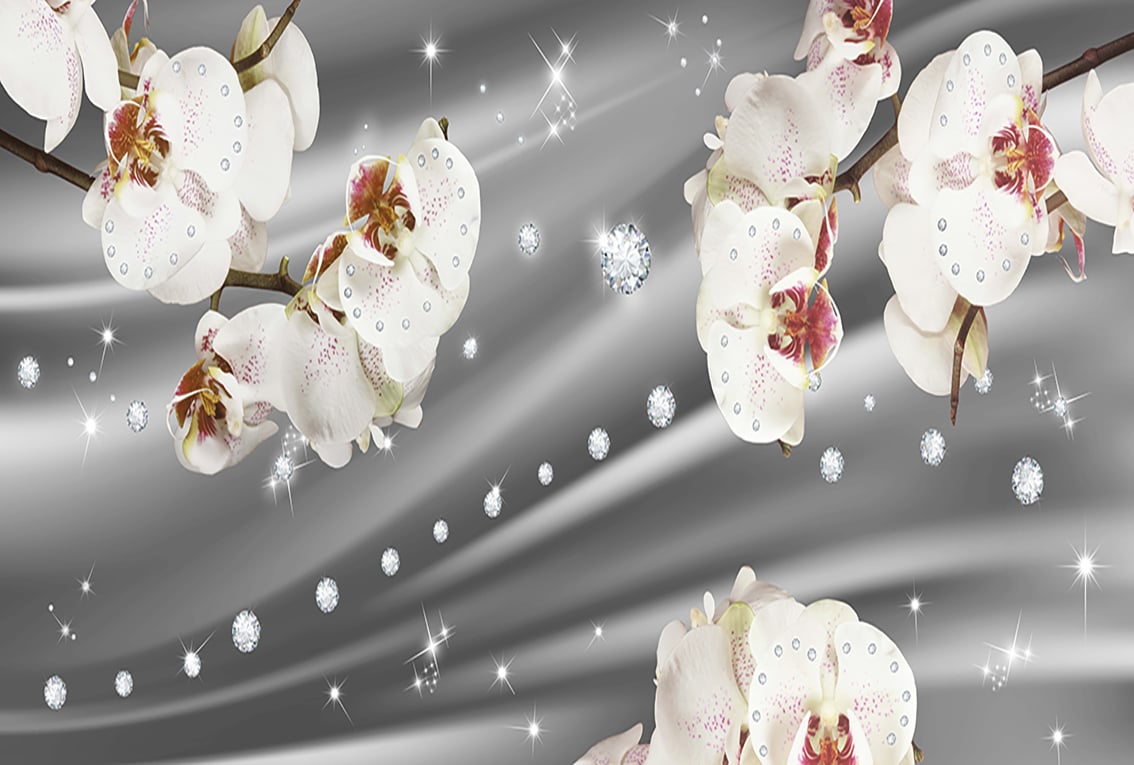 Фотообои WS Wallpaper 3D цветы и бриллианты 392x270 см (31338) Фотообои WS Wallpaper 3D цветы и бриллианты 392x270 см (31338)