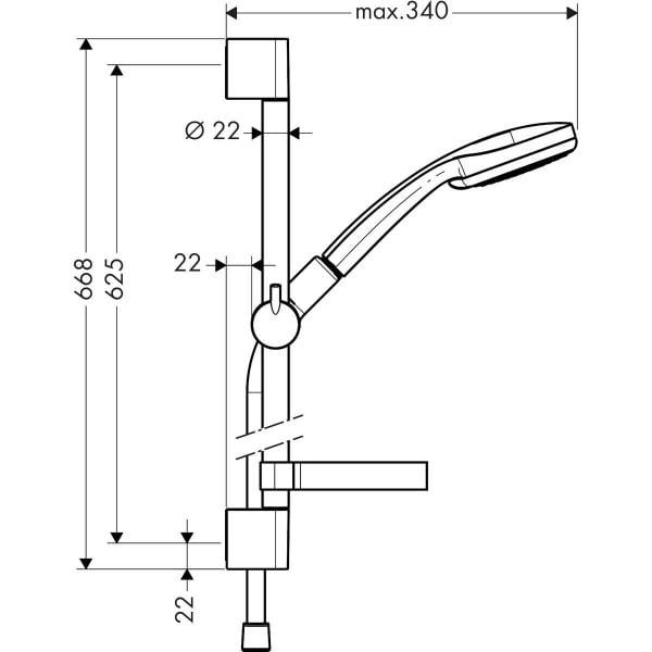 Душевая система Hansgrohe Croma 100 Vario (27772000) - фото 2