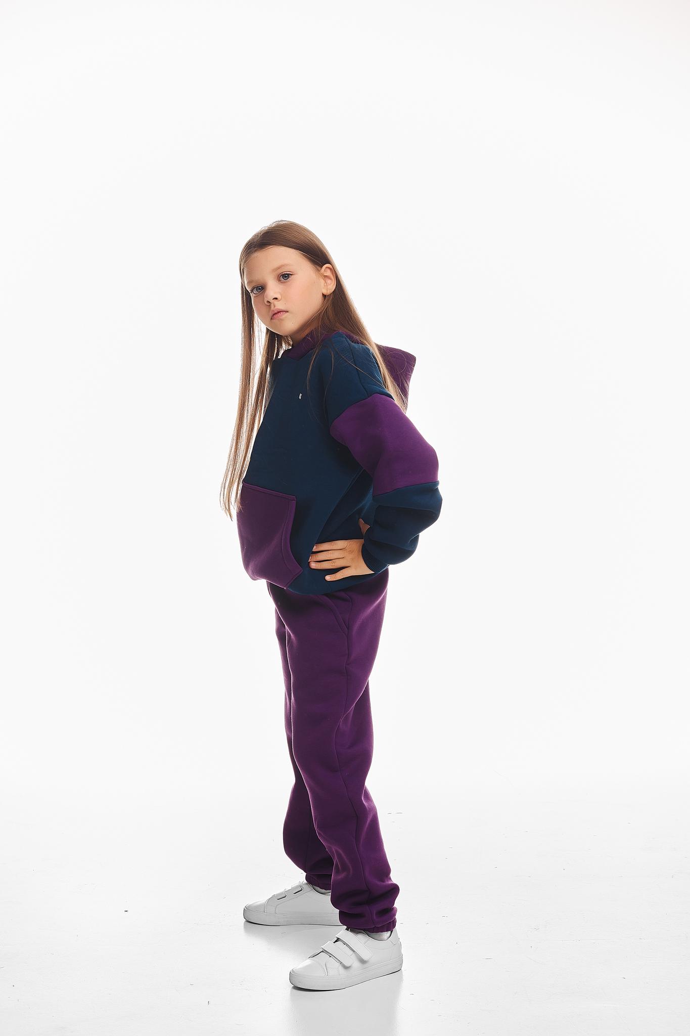 Спортивный костюм детский Kindamor Snug Princess флисовый 146 см Фиолетовый с синим (753725860) - фото 3