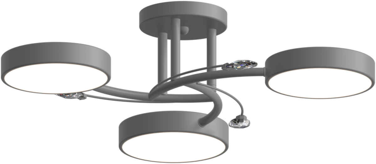 Люстра потолочная светодиодная Lighthouse SRS-19471/3 Серый