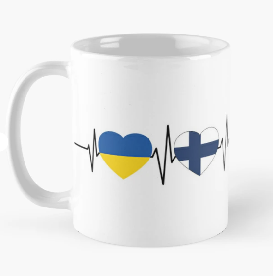 Чашка керамическая с принтом Finland Ukraine 330 мл Белый (УКР403Ч) Чашка керамическая с принтом Finland Ukraine 330 мл Белый (УКР403Ч)