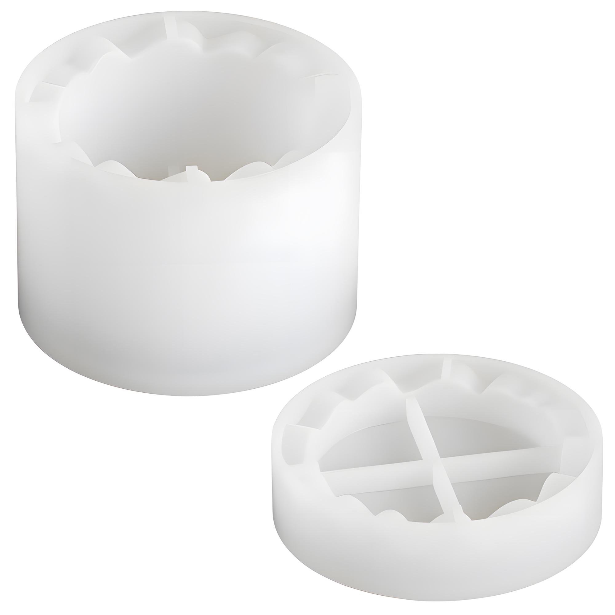 Молды силиконовые для изготовления украшений/кашпо/свечей из эпоксидной смолы Цилиндр 2 шт.