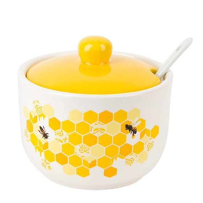 Сахарница керамическая Flora Honey с ложкой 450 мл (32480)