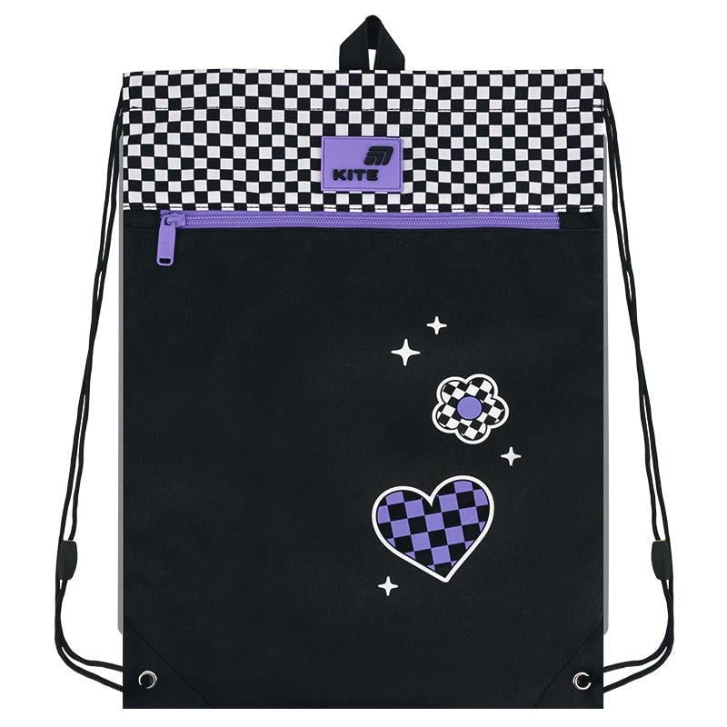 Сумка для обуви KITE Flower Power 46х33 см Черный (K26-601M-41)