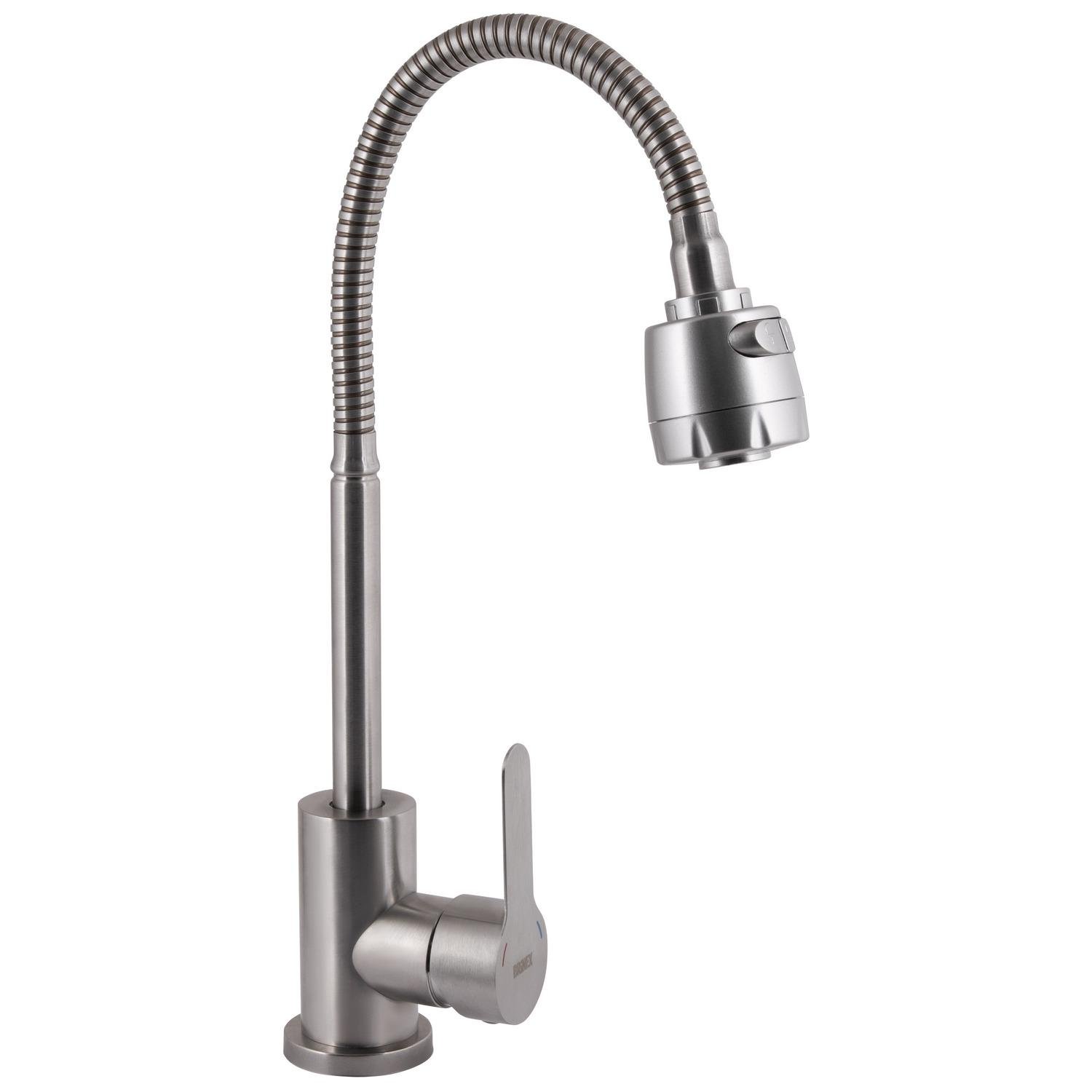 Смеситель для кухни Brinex Pure BRIPUR015F41NKL с гибким изливом Сатин (247631)