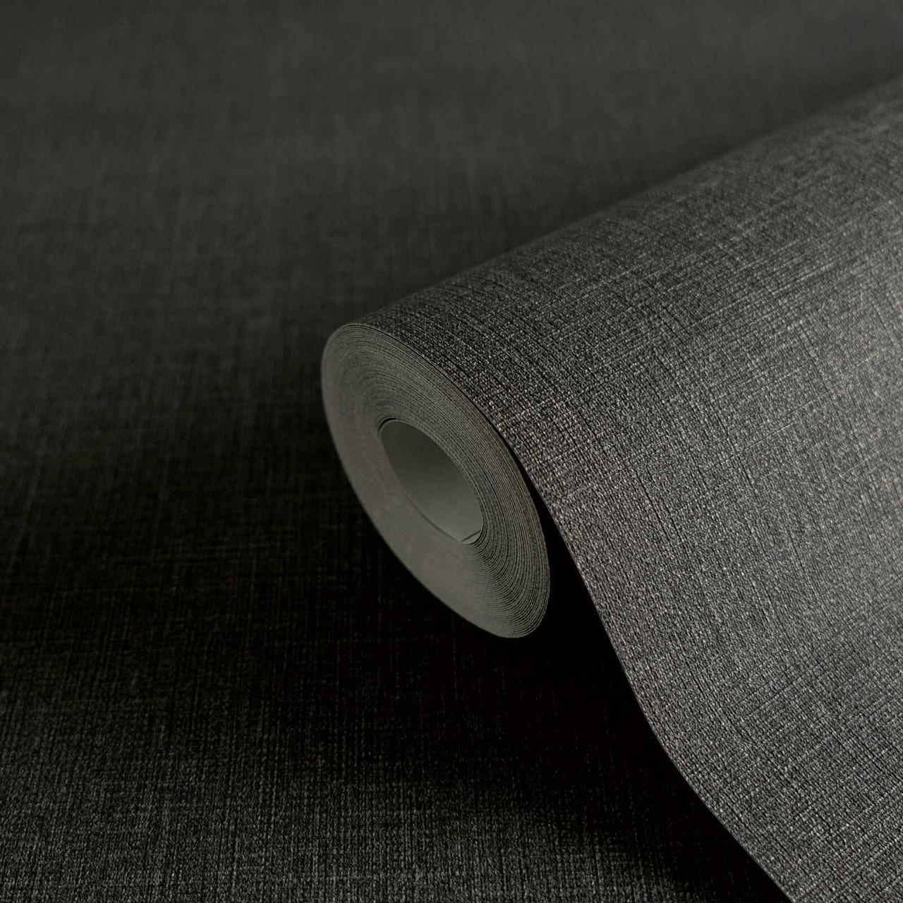 Обои флизелиновые AS Creation Metropolitan 39652-4 Фон винил горячего тиснения 0,53х10,05 м Черный