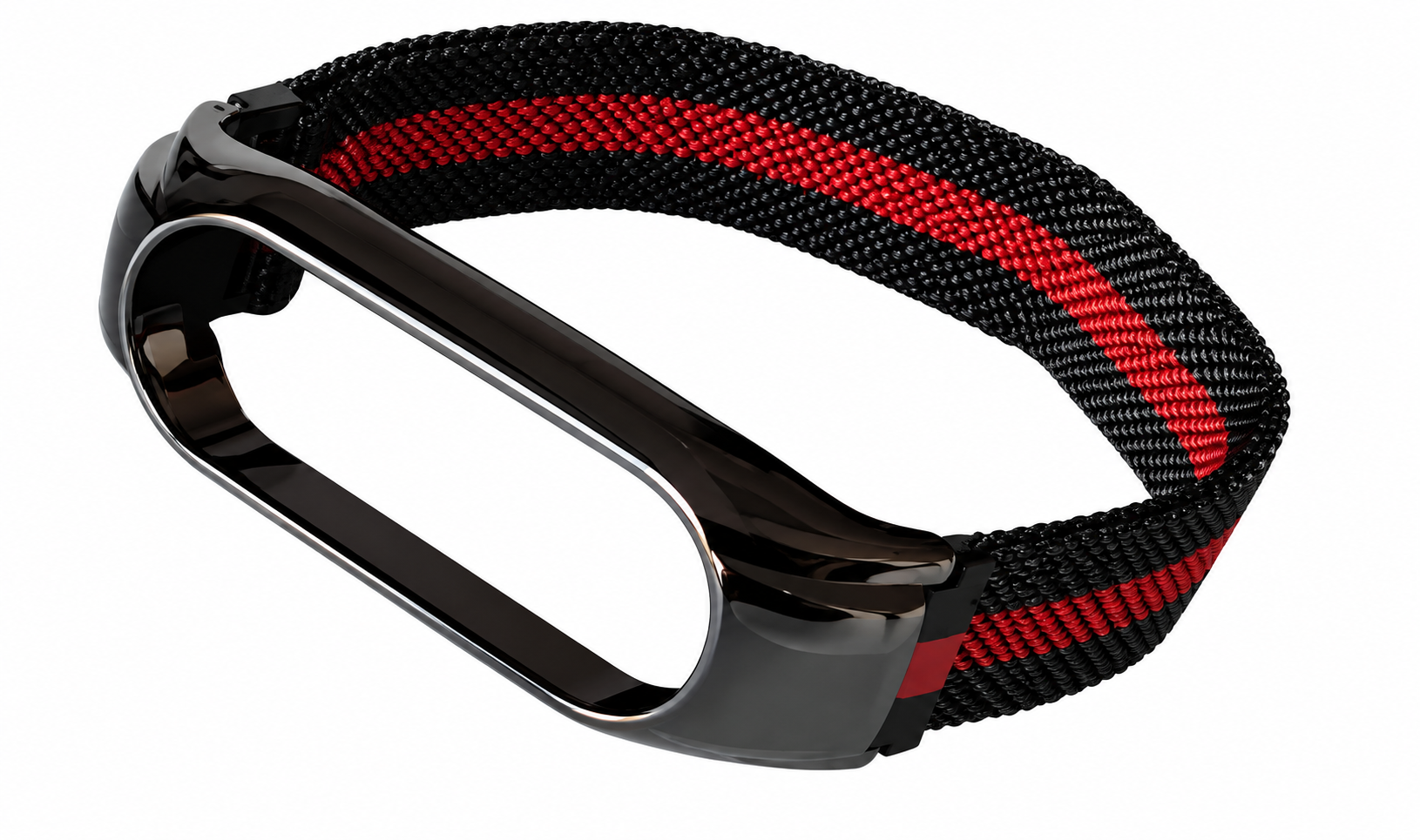 Ремешок Миланская петля для Mi Band 3/4 Черно-красный (29770268)