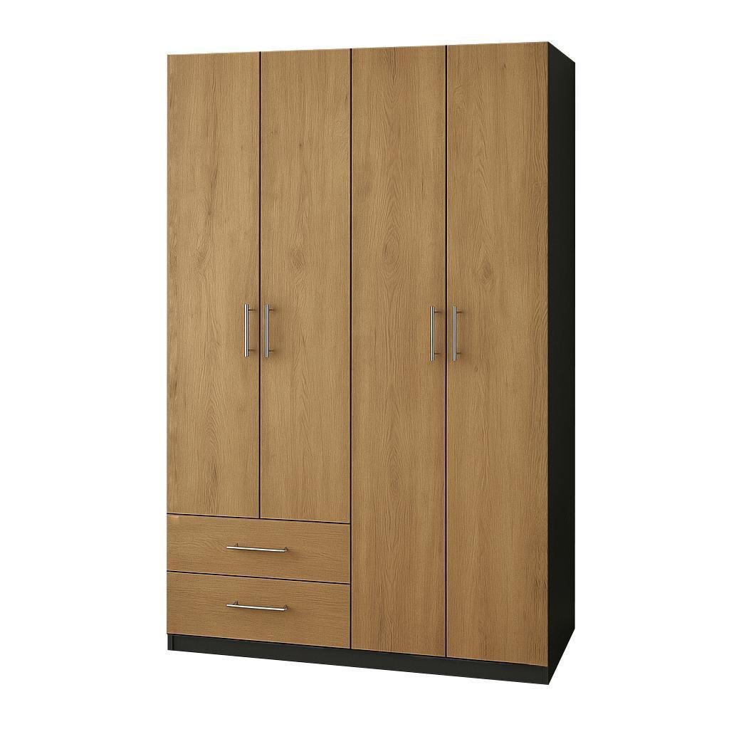 Шкаф распашной ШР5 SENAM 2600х1200х600 мм корпус ДСП Антрацит фасад ДСП Дуб Крафт Золотой (ШР5.26.60.12.3) - фото 3 Шкаф распашной ШР5 SENAM 2600х1200х600 мм корпус ДСП Антрацит фасад ДСП Дуб Крафт Золотой (ШР5.26.60.12.3) - фото 3