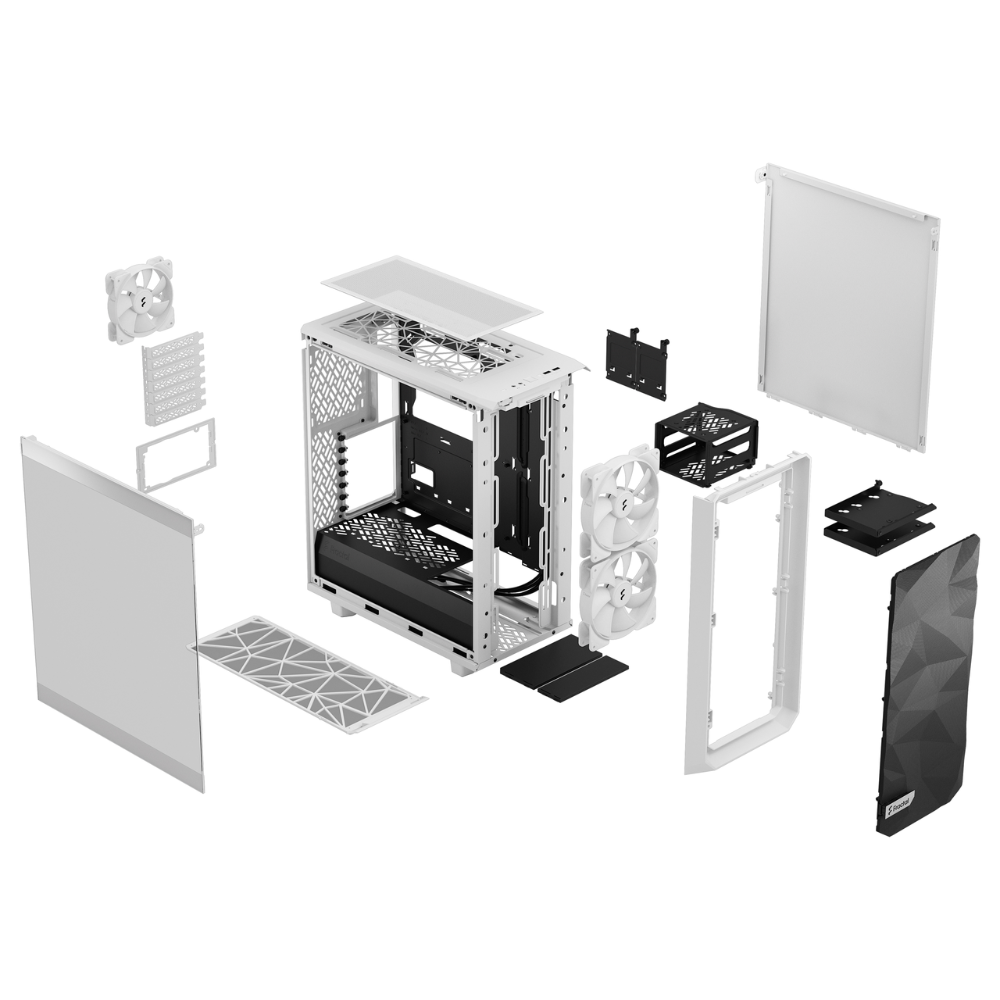 Корпус для компьютера Fractal Design Meshify 2 Compact Lite White (12133673) - фото 4