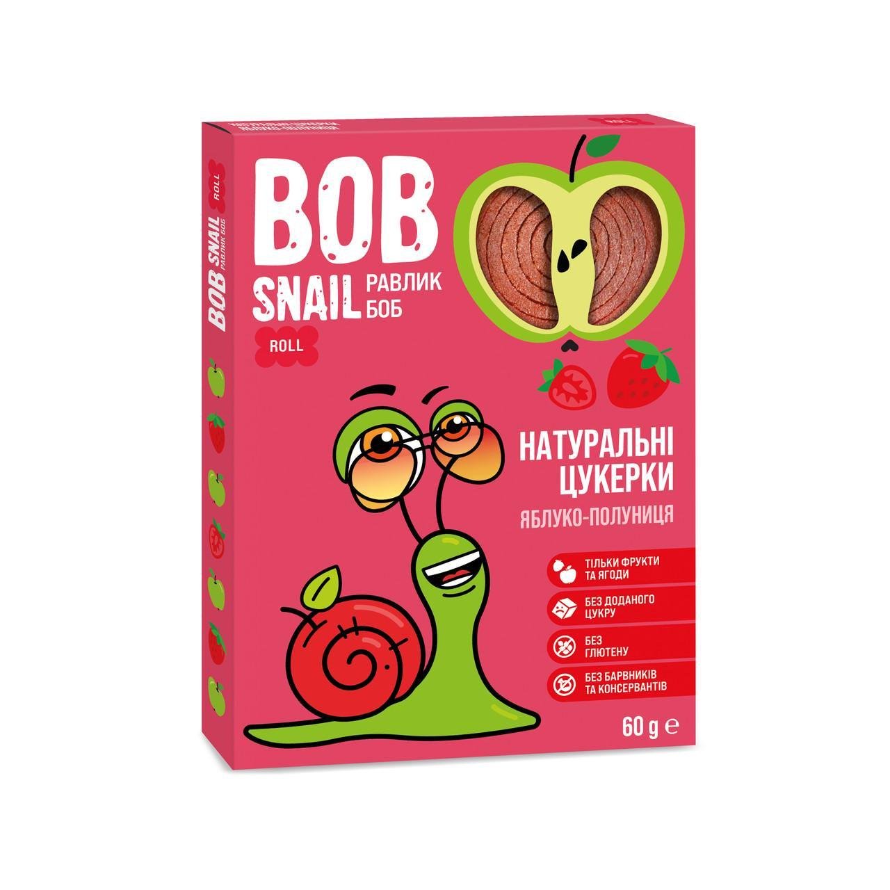 Конфеты натуральные фруктово-ягодные Bob Snail Яблоко-клубника 60 г (2303827393) Конфеты натуральные фруктово-ягодные Bob Snail Яблоко-клубника 60 г (2303827393)