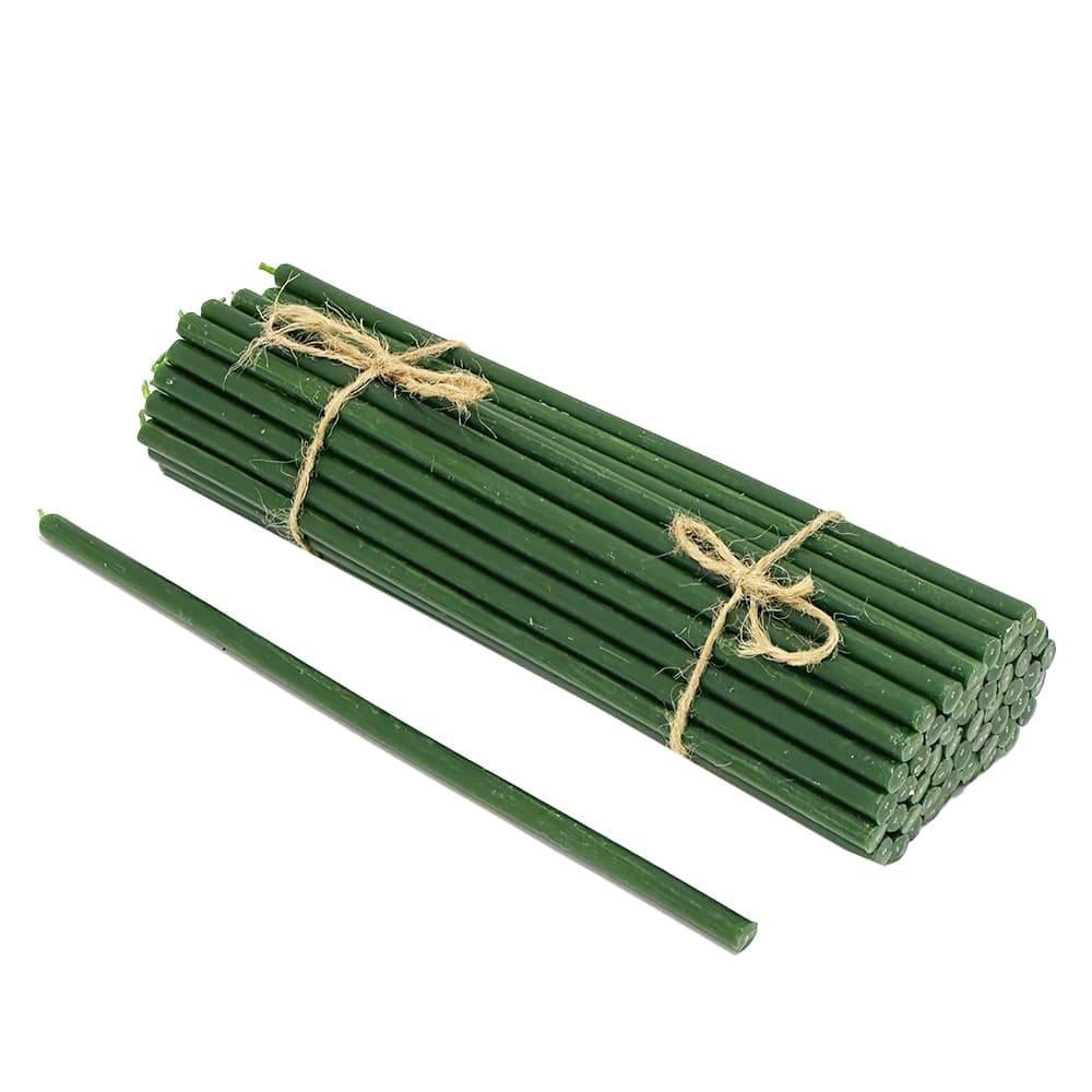 Свічки воскові 75% №20 1 кг 29,5 см 50 шт. Зелений (020сз1) - фото 2