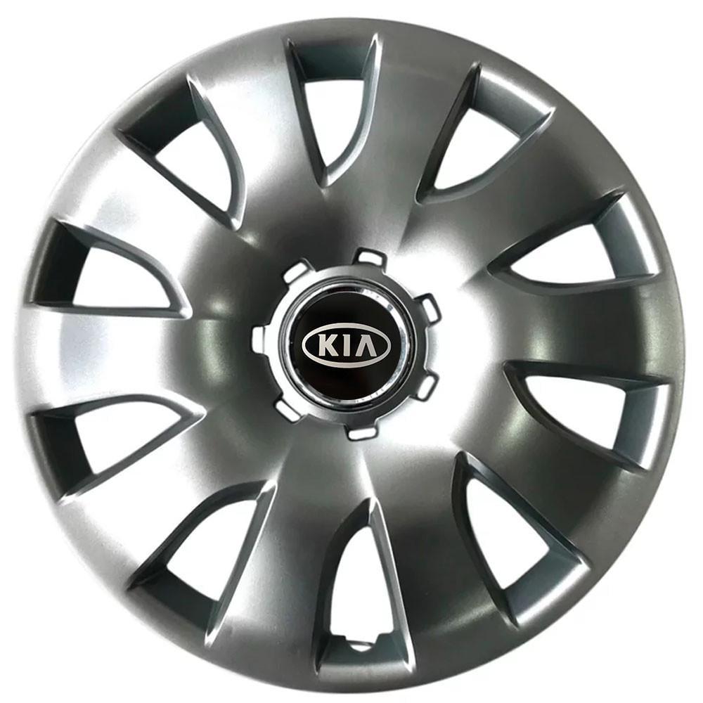 Колпаки SJS 425 с логотипом Kia R16 4 шт. Серебристый (2654555162)