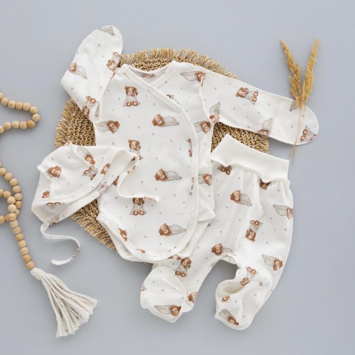 Комплект RoyalBaby Мишка со звездочками из боди интерлок 3 ед. р. 56 Молочный (144305-19364)
