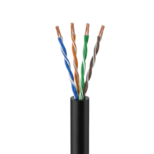 Провід зовнішній Ritar КНВП UTP 4х2х0,51 мм 24 AWG біметал 305 м Чорний (34187987)