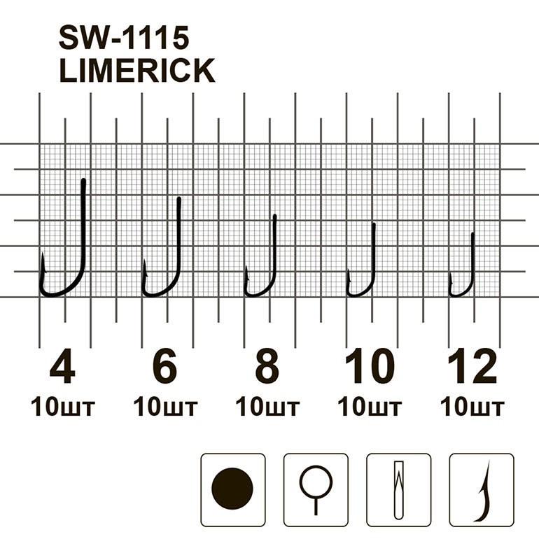 Гачки MiniMax Limerick SW-1115 №6 10 шт. - фото 3