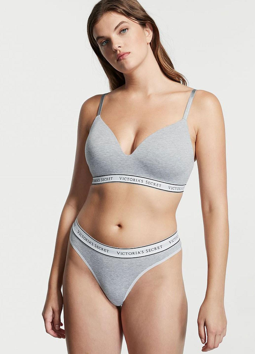 Женские трусы Victoria's Secret 1440000817583QBXL L Серый (41543459)