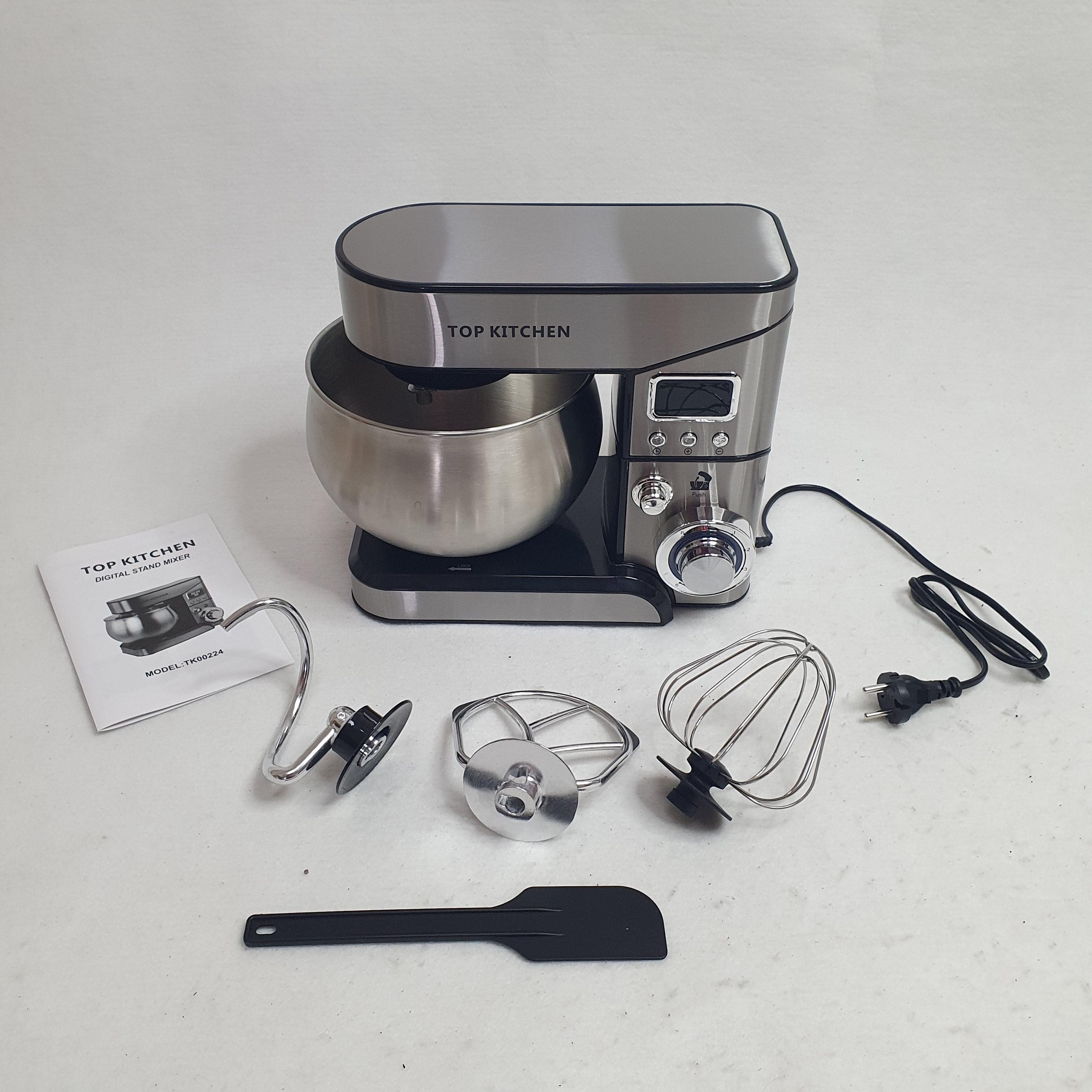 Миксер планетарный Top Kitchen кухонный с дисплеем нержавеющая сталь 4000 Вт с чашей 6 л (TK00224)