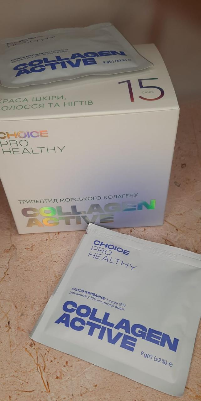 Морський колаген трипептид Choice в саше для суглобів шкіри волосся та нігтів COLLAGEN ACTIVE (2003257400) - фото 3