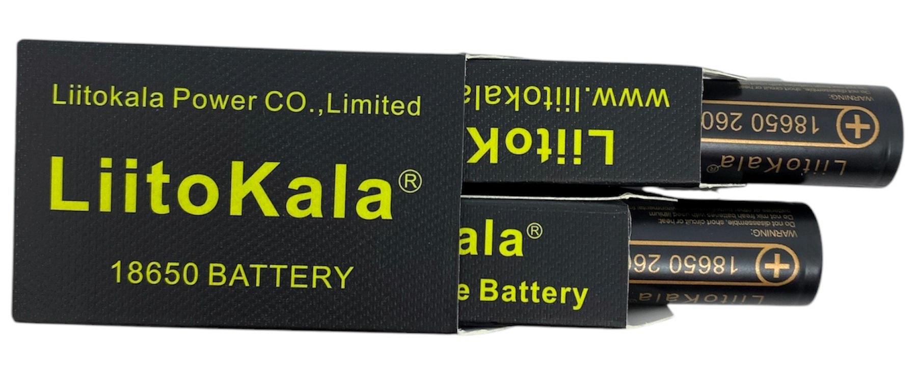 Аккумулятор 2600 mAh 2 шт. 18650 3.7 V батарея литий-ионная Li-Ion