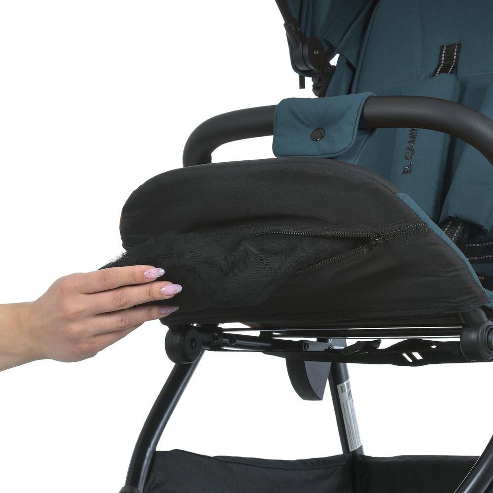 Коляска детская El Camino FIJI Lagoon Blue прогулочная с москитной сеткой и чехлом на ножки Зеленый (ME 1113-2) - фото 3