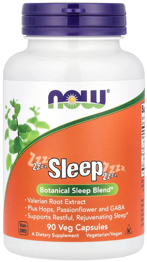 Добавка Натуральный комплекс для улучшения сна Now Foods Sleep 90 вегетарианских капсул