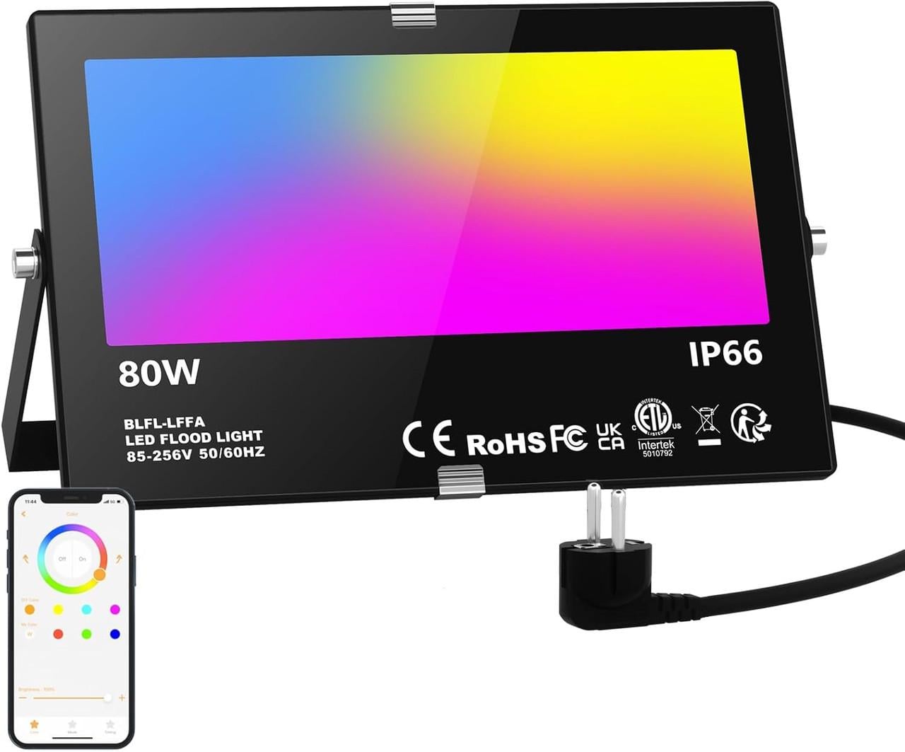 Прожектор для зовнішнього використання RGB 80 Вт Bluetooth (2899971663)