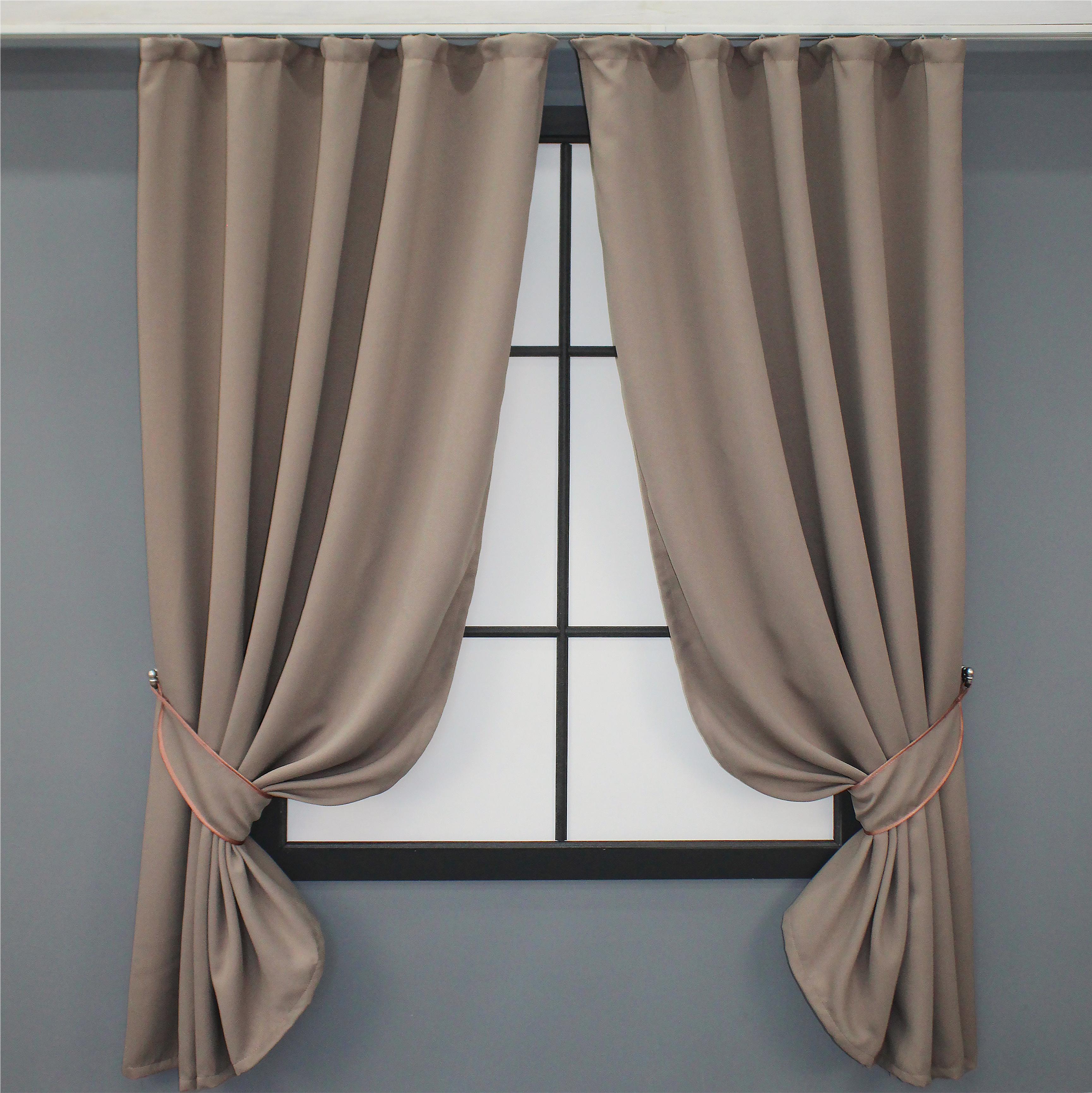 Комплект штор коротких VR-Textil Блэкаут Bagema Rvs № 1242ш 130х170 см 2 шт. Какао (35-0043)