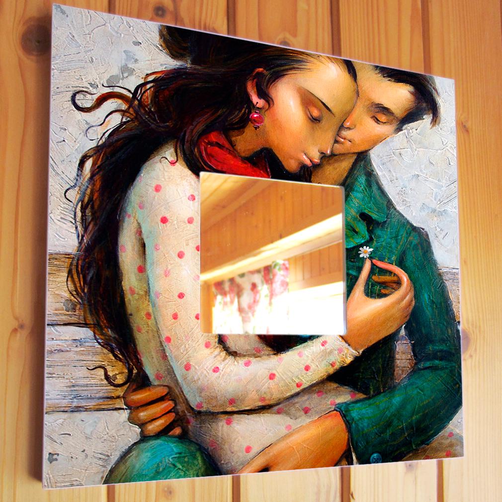 Зеркало декоративное Влюбленная пара 260х260 мм (M00371)