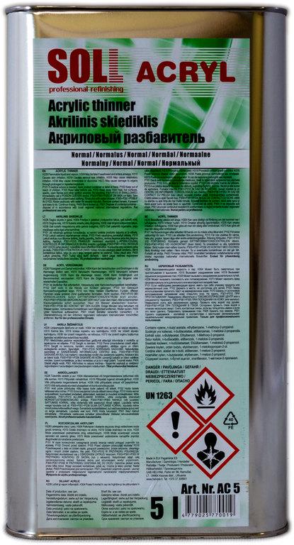 Растворитель для акриловых изделий SOLL Acryl 5 л (000033231)