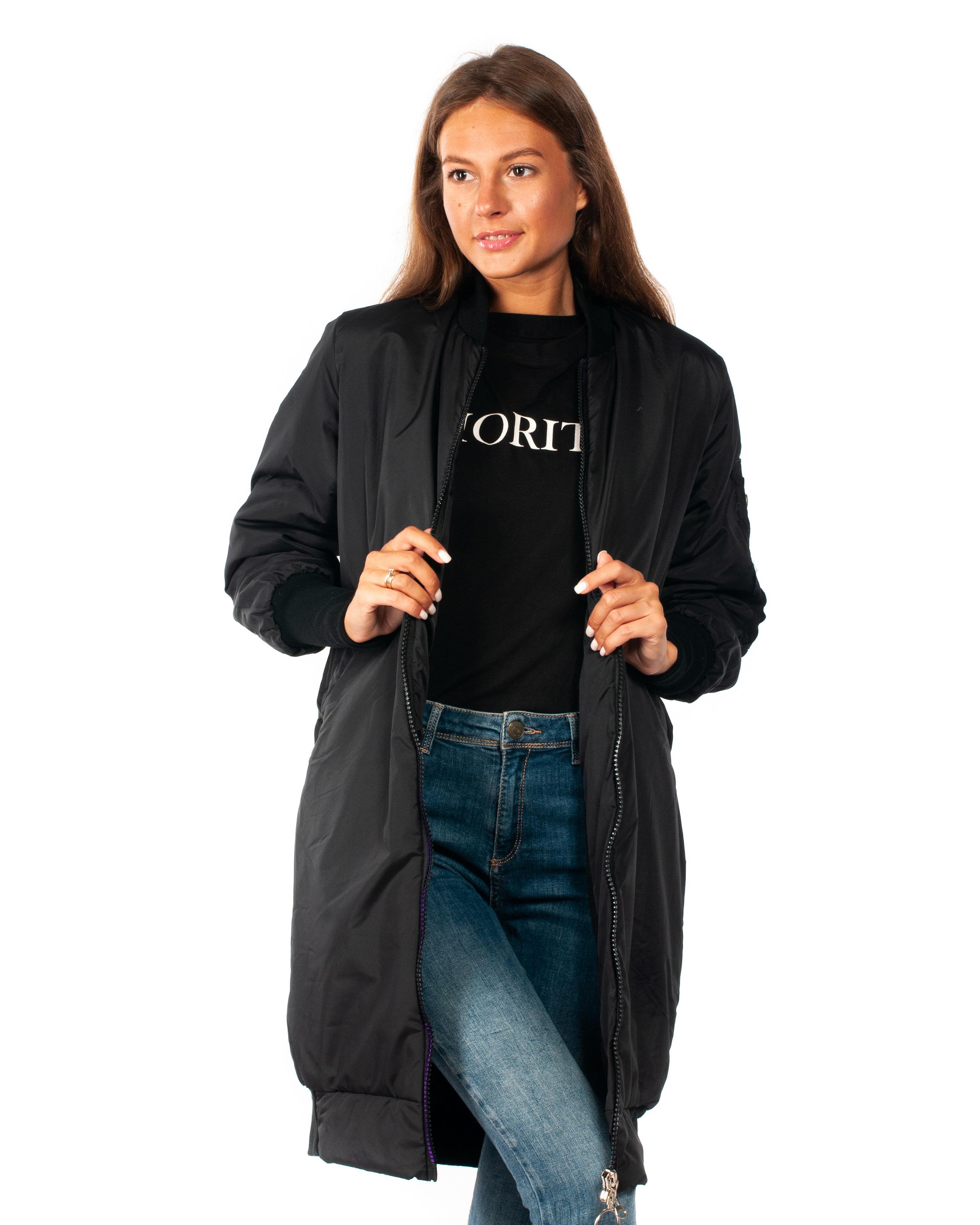 Парка женская без капюшона Stvar L Черный (PR887-2) - фото 3