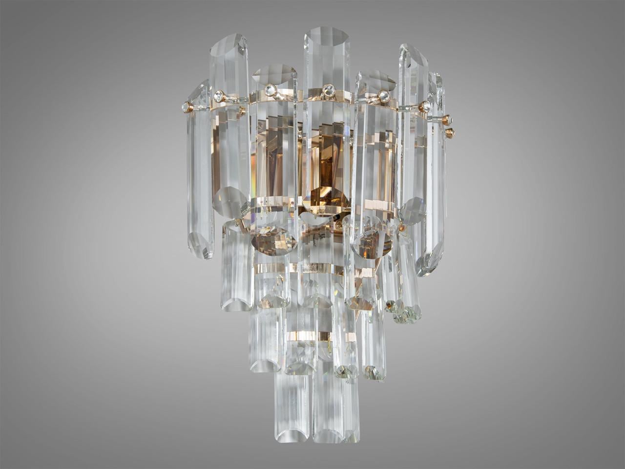 Бра классическое EcoLed из хрусталя 2020/2W SGD Белый/Серебрянный