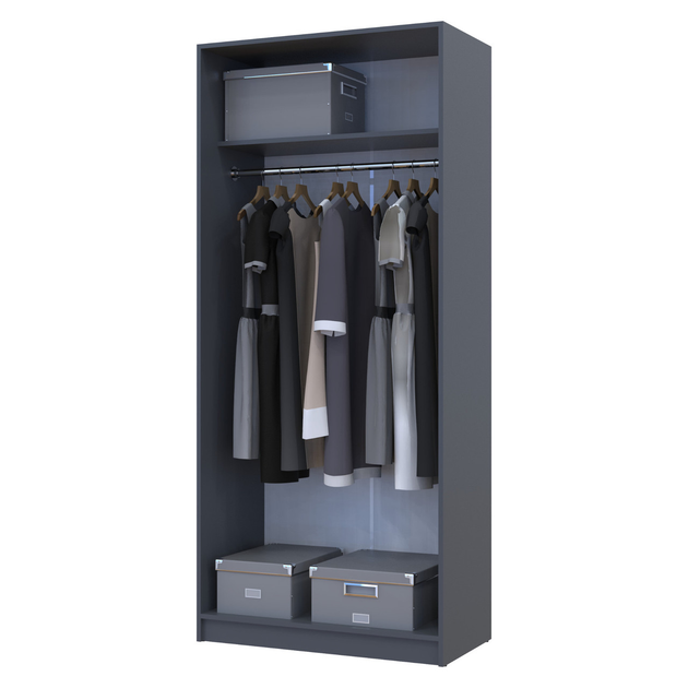 Шафа Doros Promo 90х48х204 см Графіт (44900232) - фото 3 Шафа Doros Promo 90х48х204 см Графіт (44900232) - фото 3