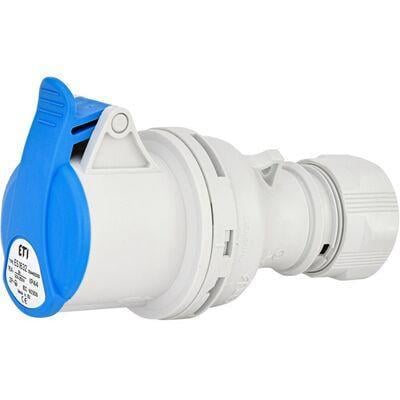 Розетка силова кабельна ЕТІ ES-1632 IP44 16A 230V 2P+PE (4482000)